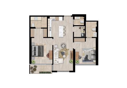 2 BEDROOM - TYPE C1