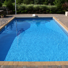 Big pool with landscaped area