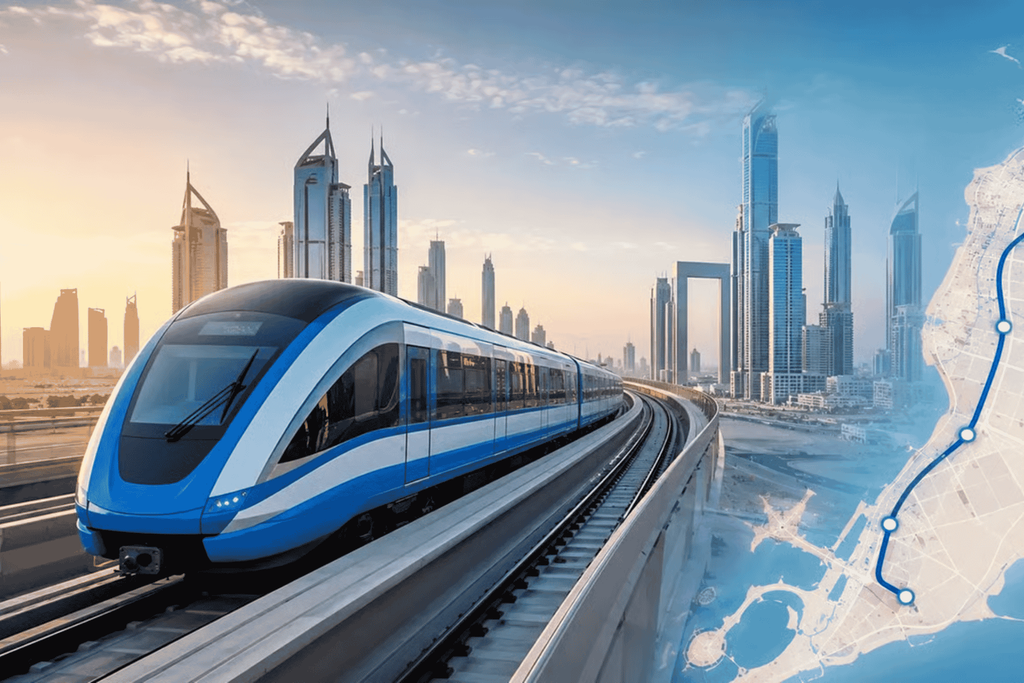 dubai land residence complex - metro blue line